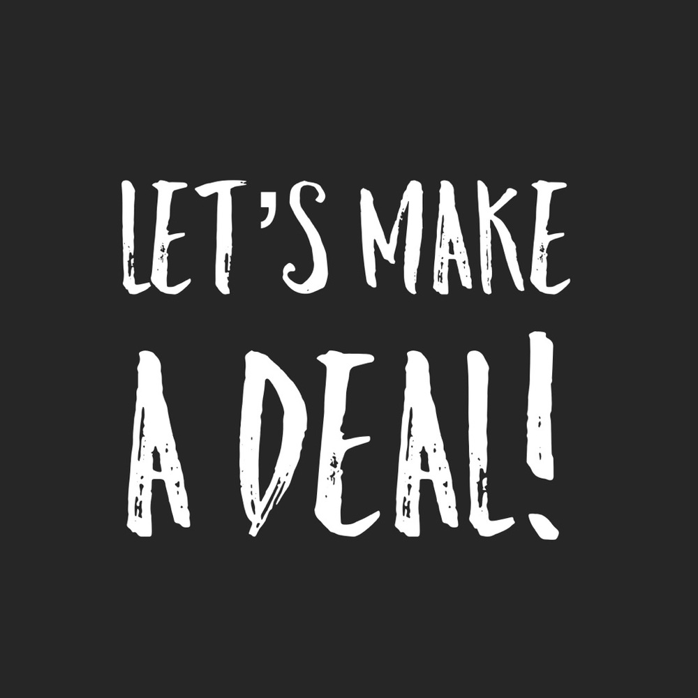Let’s negotiate!